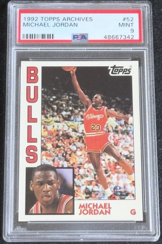 1992 TOPPS ARCHIVES 🔥 #52 MICHAEL JORDAN BULLS HOF PSA 9