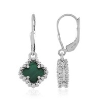 Schicke Malachit-Ohrringe Aus Sterlingsilber