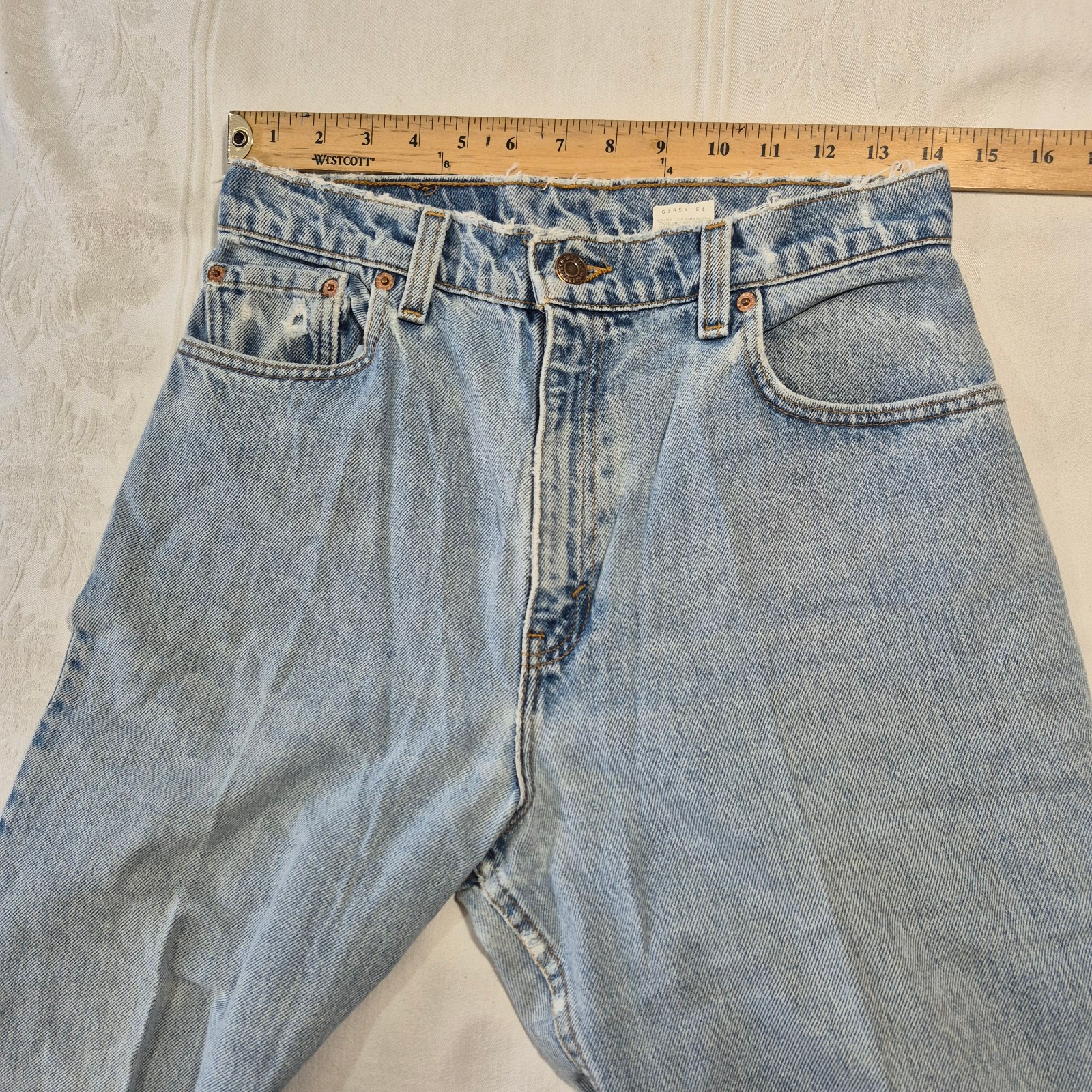 VTG LEVIS 551 JEANS RELAXED FIR TAPERED LEG HIGH RISE SIZE 10 MEDIUM 28x30 USA thumbnail 7