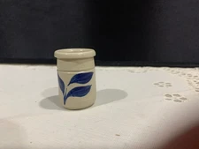 Rowe salt glaze miniature pottery 1 1/2" crack for a kitchen Dollhouse sizes