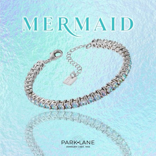 Park Lane Mermaid Crystal Micro 4mm Impression Silver Tennis Bracelet
