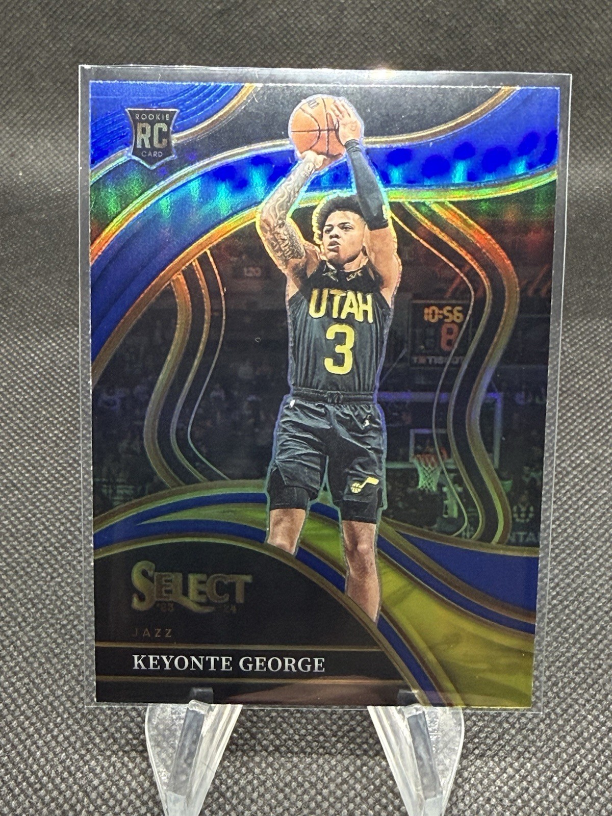 2023-24 Panini Select Keyonte George Courtside Rookie Blue Prizm #295 Utah Jazz
