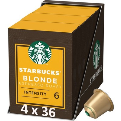 STARBUCKS Blonde Espresso Roast Big Pack für Nespresso (4 x 36 Kapseln)