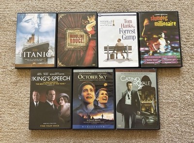 Lot 7 DVDs Oscar Winners/Noms- Titanic, Casino Royale, Moulin Rouge, Forest Gump