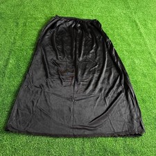 Contessa Black Nylon Tricot Lace Trim Long Half Slip Underskirt Size 16/18
