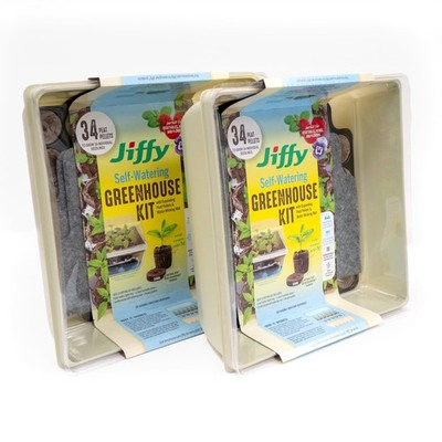 Seed Starter Tray Kit  SelfWatering, High Germination, 2 Pack, Peat/Plastic
