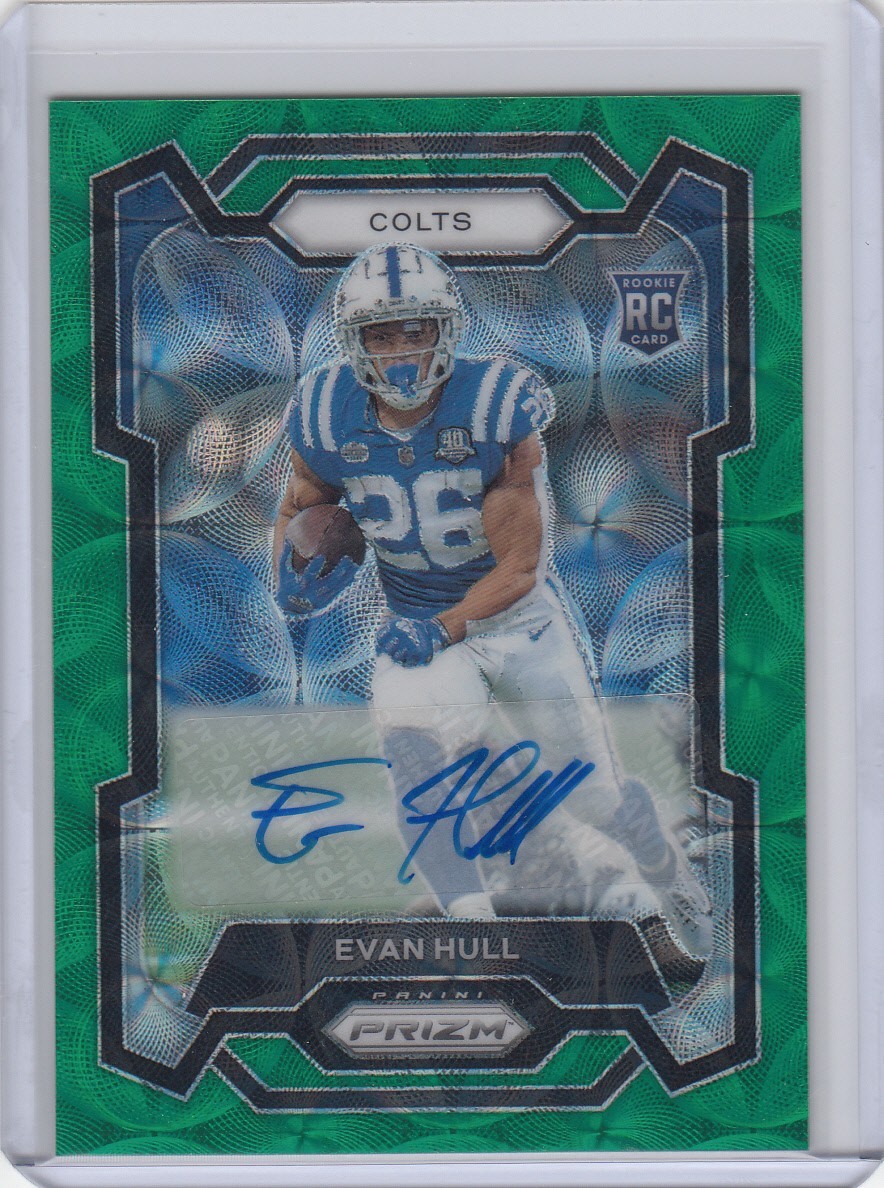 #/75  Evan Hull SP RC Auto ▪ 2023 Prizm  GREEN Scope Autographs #344   Rookie