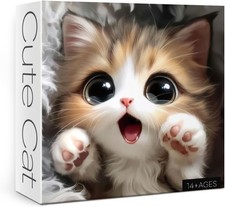 Cute Cat/Kitten 1000 Pc Jigsaw Puzzle, Brand New-Sealed Box 