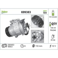 Kompressor Klimaanlage VALEO 699383 für Seat Skoda VW Audi Ibiza IV Roomster A2
