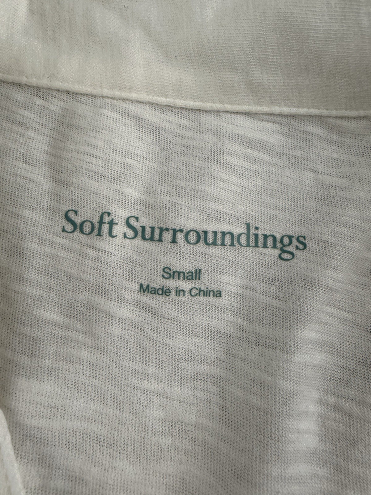 Soft Surroundings Danielle Button Blouse Small Cr… - image 9