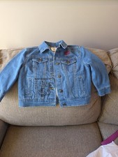 Disney Kids Denim Jacket Original Mickey Mouse Embroidered Size 3 Unisex