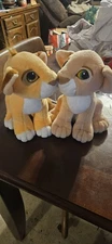 Mattel Disney 1993 Vintage Lion King Simba and Nala Kissing Plush Set