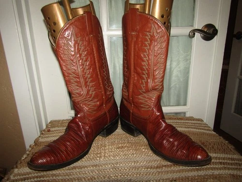 Vintage BROWN LIZARD COWBOY WESTERN BOOTS Men's Size 11.5 D
