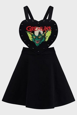 Killstar Kurzes Kleid Damen Gremlins - Stripe Pinafore Dress schwarz
