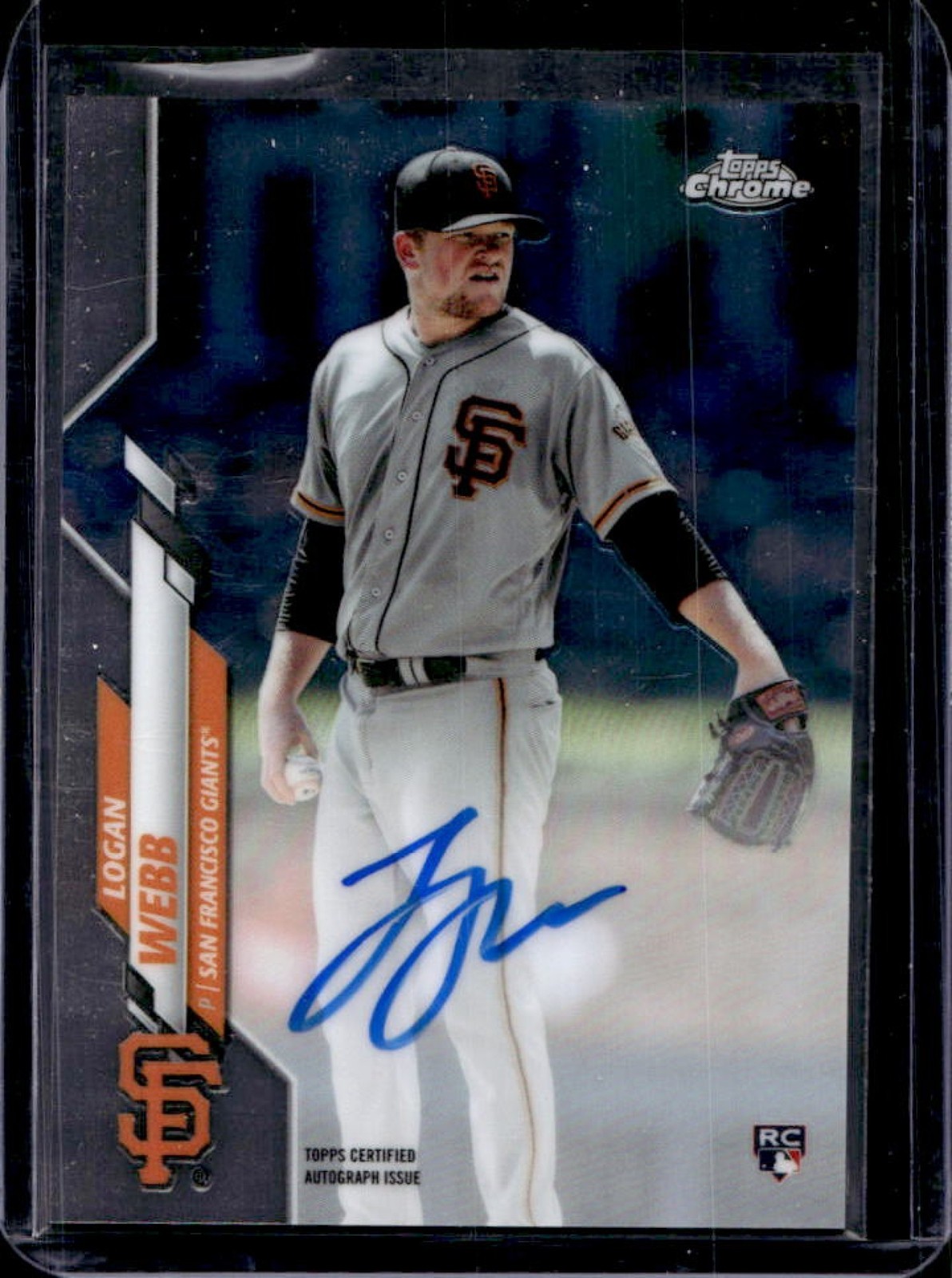 2020 Topps Chrome Logan Webb Auto RC #RA-LW Giants Rookie