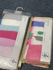 7 Packs X2 Girls Briefs Size M 26-26.5 100 Cotton, Variety Colors , New