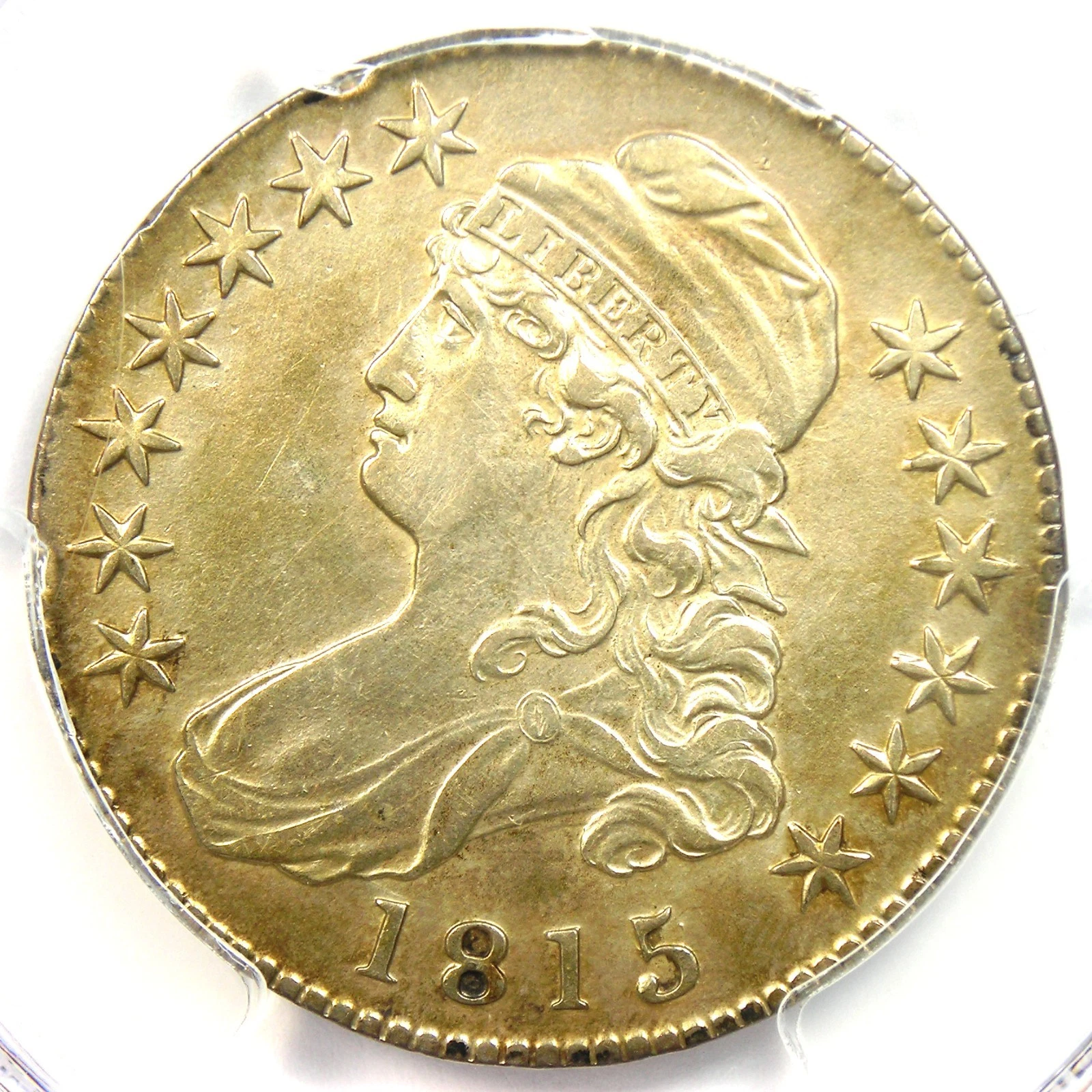 1815/2 Capped Bust Half Dollar 50C - Certified PCGS XF Details - Rare Key Date!