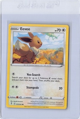 Eevee 125/203 - SWSH07: Evolving Skies Pokemon TCG Rayquaza Cameo