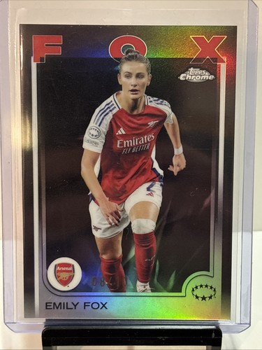 2024-25 Topps Chrome UEFA WCL Emily Fox Black Refractor #70 Arsenal SSP 8/10