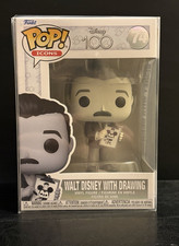 Funko Pop Walt Disney With Drawing #74 Disney 100 Vinyl Figure w Protector