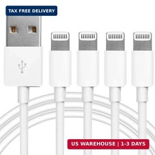 4Pack Apple MFi Certified Charger Lightning to USB Charging Cable Cord Compati