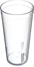 52208107 Stackable ShatterResistant Plastic Tumbler, 20 oz., Clear (Pack of 6)