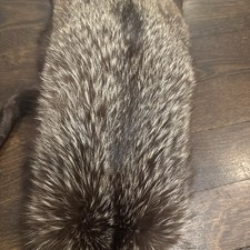 Chocolate Brown Fox Fur Stole Shawl Wrap Boa Scarf Collar