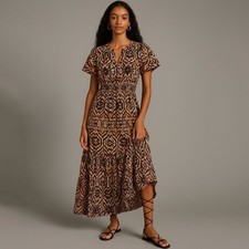 Anthropologie Maeve Somerset Patterned Maxi Dress Size Small