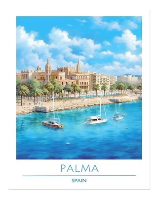 Palma Spanien K�sten Wandkunst Lebendige Stadtbild Dekoration Modern U