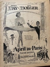 April in Paris, Doris Day, Ray Bolger, Full Page Vintage Promotional Ad, aa
