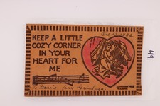 1906 Leather Postcard Keep A Little Cozy Corner In Your Heart For Me Used