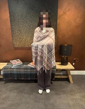 🧣 Vintage Burberrys’ of London Lambswool Schal - rosa kariert RAR