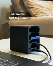 Minimalist SSD Organizer: 4-Slot Portable Drive Case - Samsung  Sandisk
