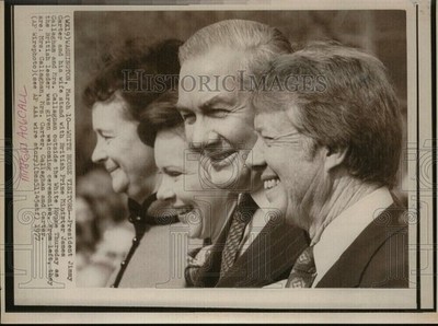 1977 President Carter James Callaghan Lynn Carter Mrs Callaghan 11X8 Photo