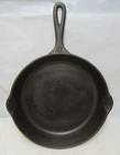 Vintage Lodge Cast Iron Skillet #8  Heat Ring 10.25” Sits Flat Seasoned (J97S)