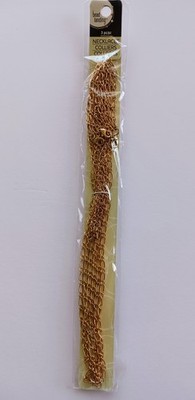 Bead Landing -  (3) 24'' Gold Circle and Oval Link Chains - 3 in. extender - NEW