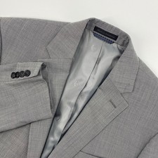 Lauren Ralph Lauren LRL Blazer Mens 40S Gray Wool Blend Sport Coat Business