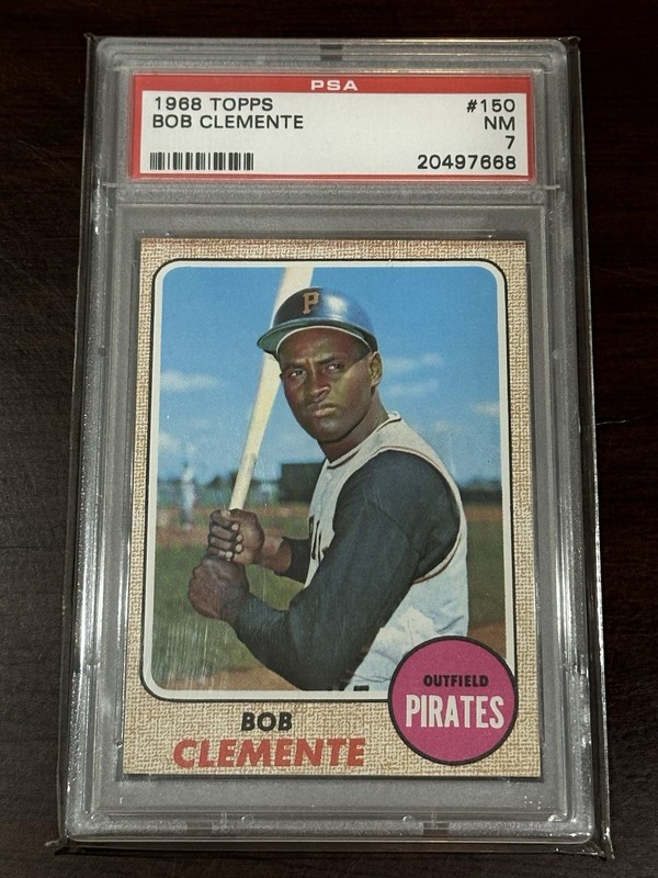 1968 Roberto Bob Clemente Topps #150 PSA 7 NM Pittsburgh Pirates HOF