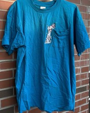 Vintage 90s Disney 101 Dalmations Single Stitch T Shirt Aqua XL NWOT