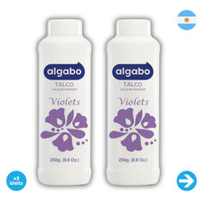 Algabo - Talco Corporal Perfumado Violeta 250 g X2 Unidades