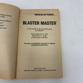 Worlds of Power #1 Blaster Master 1990 Scholastic 1st Print F.X. Nine NES Good 