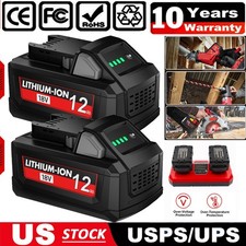 12AH Battery For Milwaukee For M18 18V 48-11-1840Extended Lithium OR Charger