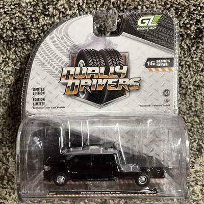 1:64 Greenlight 2023 RAM 3500 Dually Flatbed BLACK NEW!! Dually