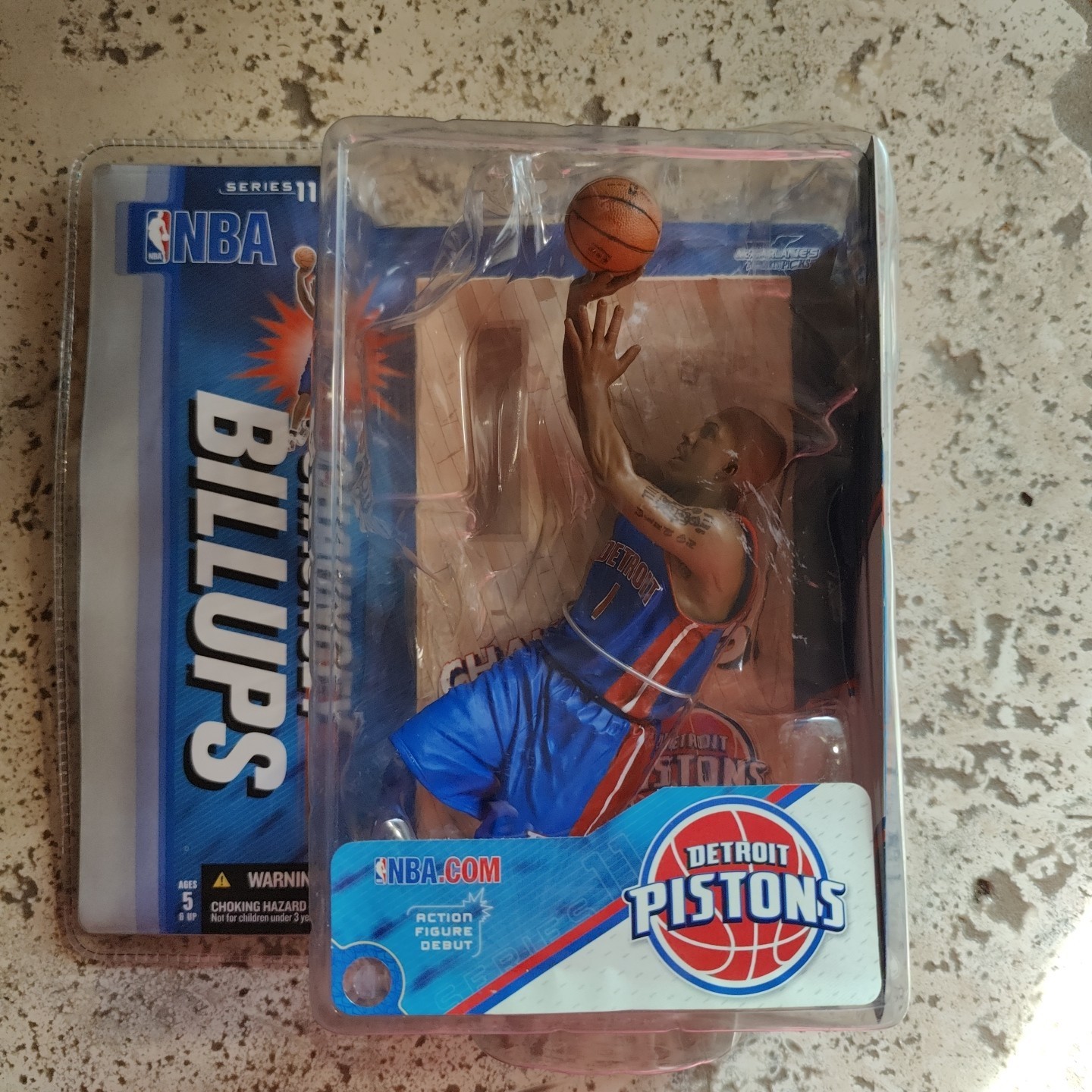 NBA Detroit Pistons Series 11 Chauncey Billups Blue Jersey Figure McFarlane Toys