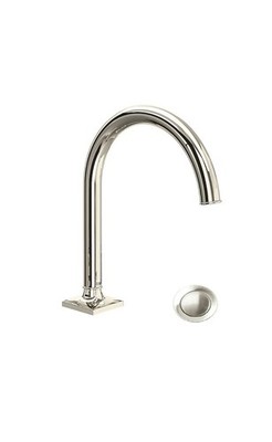 Rohl AP08D3PN-W Apothecary Widespread Lavatory Faucet W/Push Drain W/O Handles