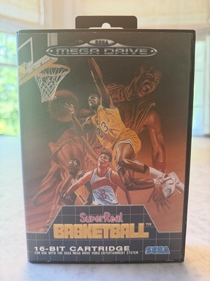 Sega Mega Drive Super Real Basketball PAL Works On NTSC Genesis USA Seller RARE!