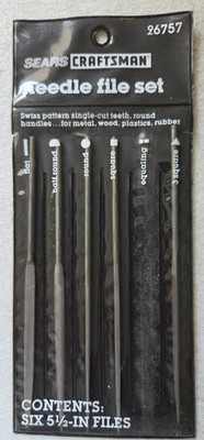 ******** Sears Craftsman 5 piece Needle File Set 9-6757 6757 MADE IN SWITZERLAND