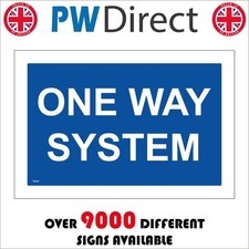 SIGN One Way System People Vehicles Traffic Car Parks Industrial Estate TR443A