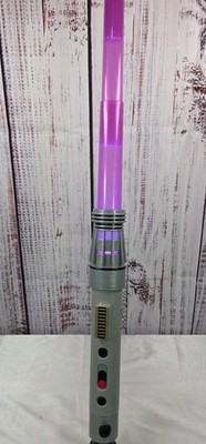 Star Wars Mace Windu Purple Toy Electronic Lightsaber Hasbro  Sound Collapsible 