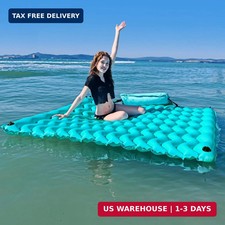 72x72in Inflatable Pool Hammock Float Mat for Adults Lake Beach Party